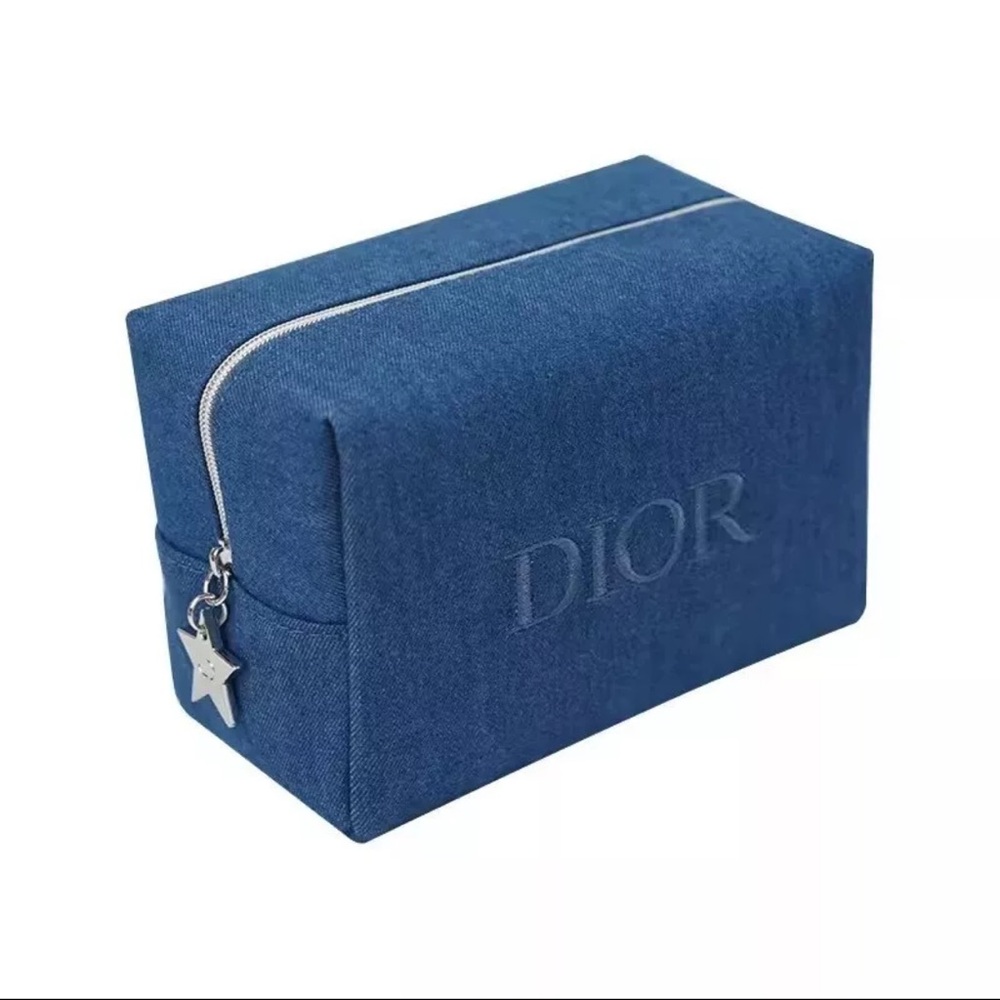 Dior Blue Toiletry Bag with Elegant Design